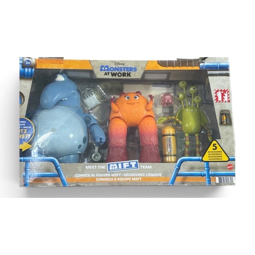 Disney Monsters at Work Meet The MIFT Team Figures pack new in box - Picture 1 of 10